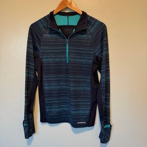 Patagonia Women's Blue Quarter Zip Top
